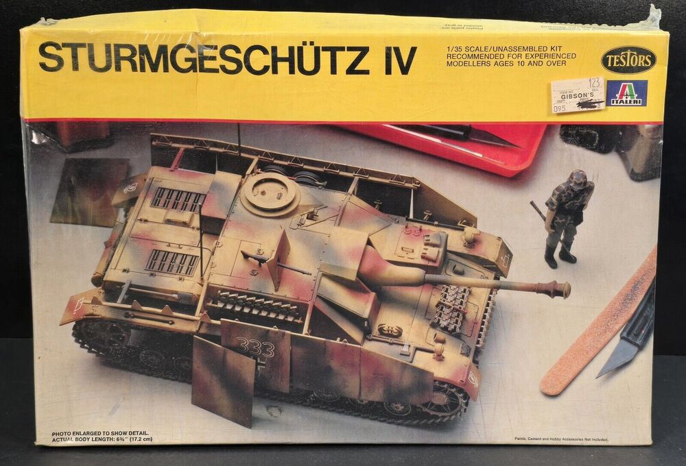 Testors Italeri 1/35 Sturmgeschutz IV Kit Model Kit #829 New Old Stock Sealed